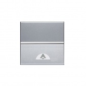 ABB NIE Zenit Серебро Выключатель 1-клавишный кнопочный НО-контакт с символом "Звонок" 2 мод